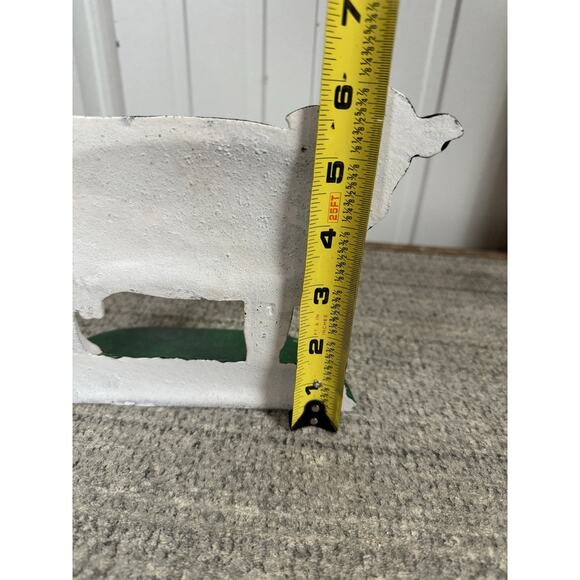 Adorable Vintage Cow Farm Country Metal Doorstop- App 6” Tall, Heavy - Picture 4 of 4